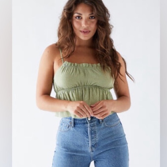 Pacsun LA Hearts plaid bow open back tank - Picture 3 of 6